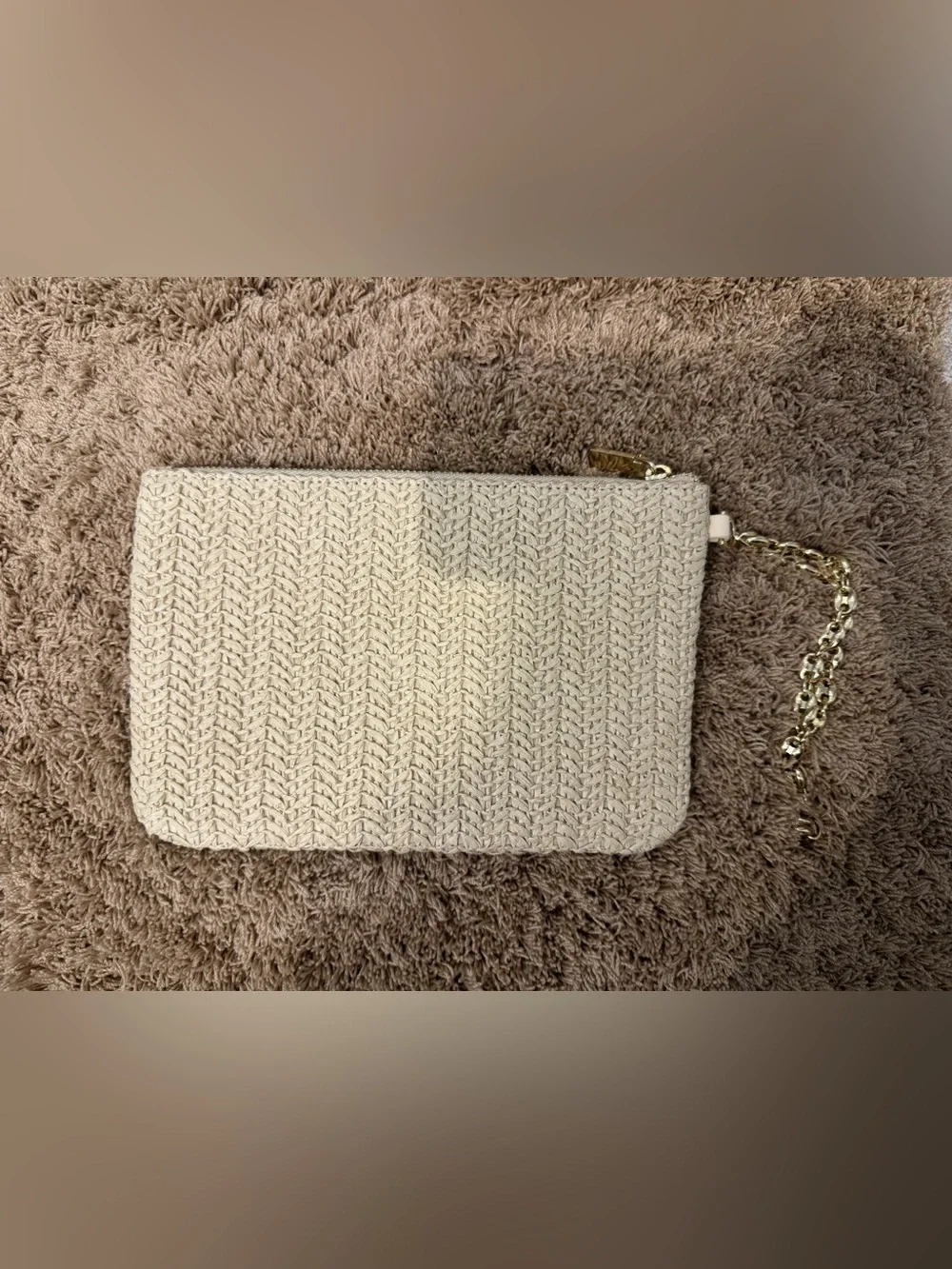 Kendra Scott Woven Tan Clutch/Wristlet